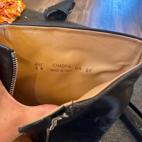 Bally Chadra Black Leather Stacked Heel Zipper Side Knee High Boots Size US 6M - Picture 13 of 16